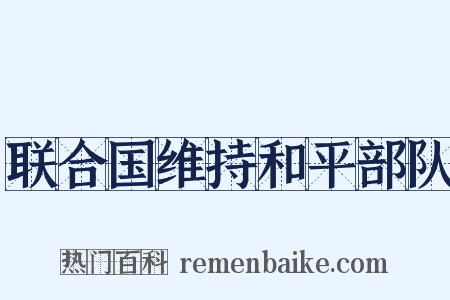 联合国维持和平部队是什么意思的图片